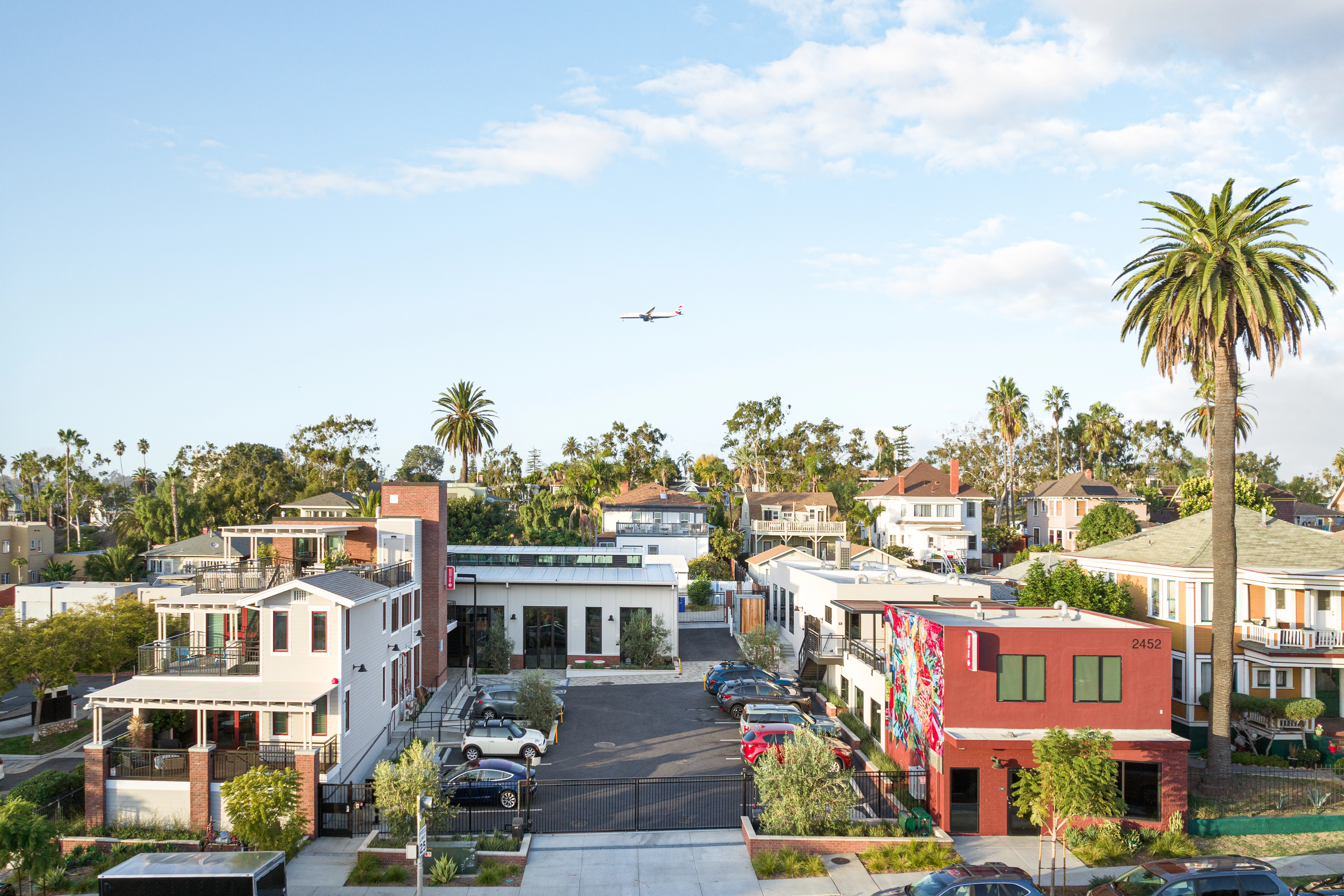 Plane flying over Red Door Interactive's new San Diego office